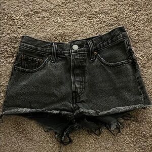 Women's Black Denim Shorts